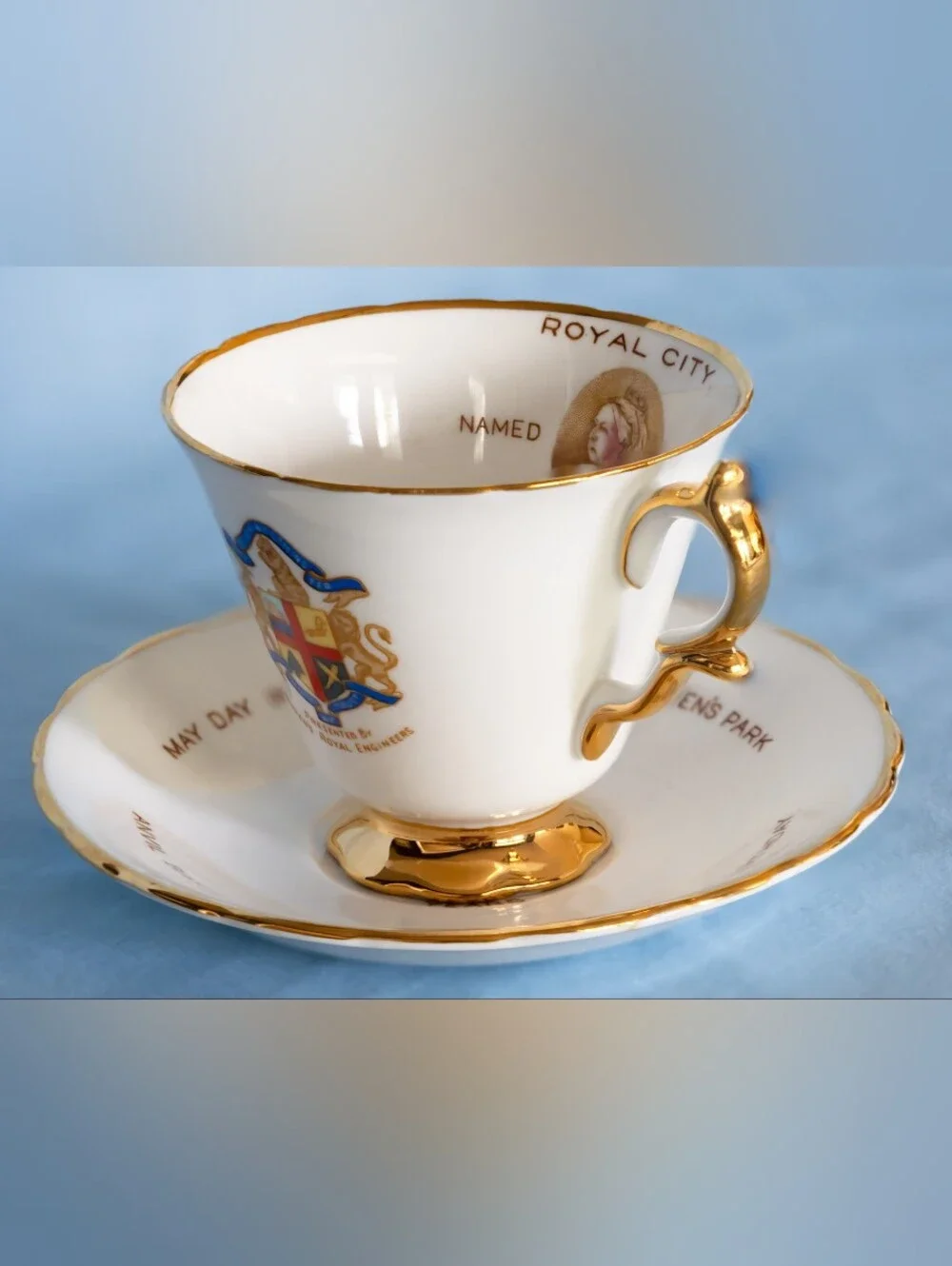 Taylor and Kent New Westminster 100 yrs Commemorative Cup and Saucer.England Vtg